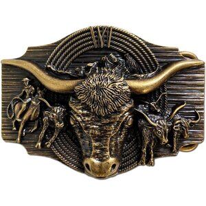 🆕Men's Classic Western Fashion Belt Buckle Motorcycle Rider Street Punk Style